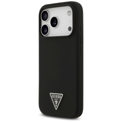 Case Guess Silicone Triangle Logo MagSafe for iPhone 17 Pro / black