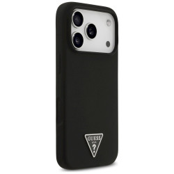 Case Guess Silicone Triangle Logo MagSafe for iPhone 17 Pro Max / black