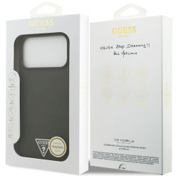 Case Guess Silicone Triangle Logo MagSafe for iPhone 17 Pro Max / khaki