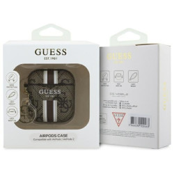 Guess GUA2P4RPSW AirPods 1/2 Cover 4G Printed Stripes Charm / brown