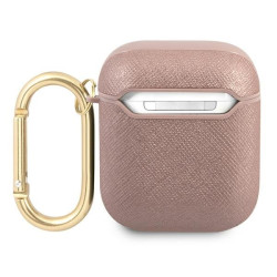 Guess GUA2SASMP AirPods cover Saffiano Script Metal Collection / pink