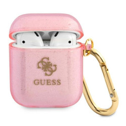 Guess GUA2UCG4GP AirPods cover Glitter Collection / pink