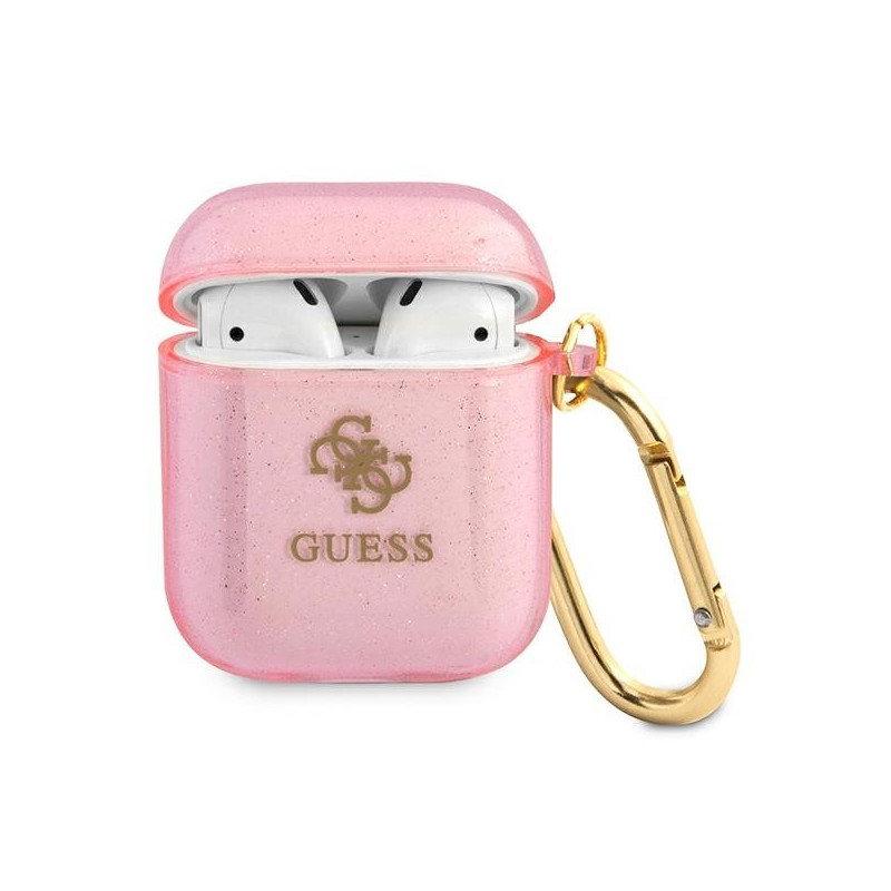 Guess GUA2UCG4GP AirPods cover Glitter Collection / pink