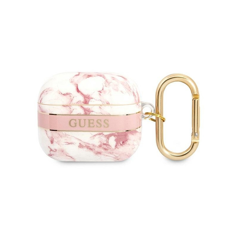 Guess GUA3HCHMAP AirPods 3 cover Marble Strap Collection / pink