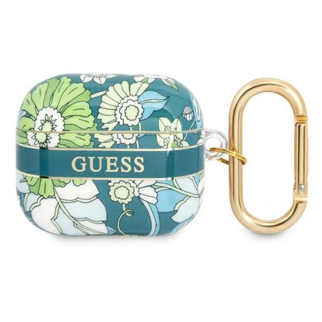 Guess GUA3HHFLN AirPods 3 cover Flower Strap Collection / green
