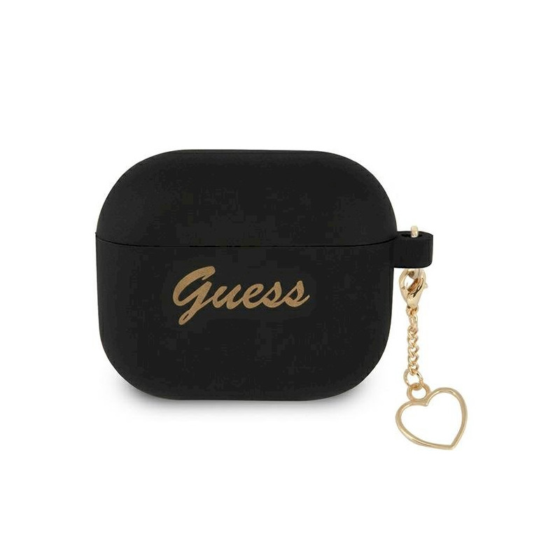 Guess GUA3LSCHSK AirPods 3 cover Silicone Charm Heart Collection / black
