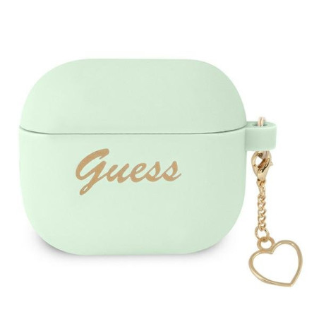 Guess GUA3LSCHSN AirPods 3 cover Silicone Charm Heart Collection / green
