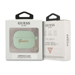 Guess GUA3LSCHSN AirPods 3 cover Silicone Charm Heart Collection / green