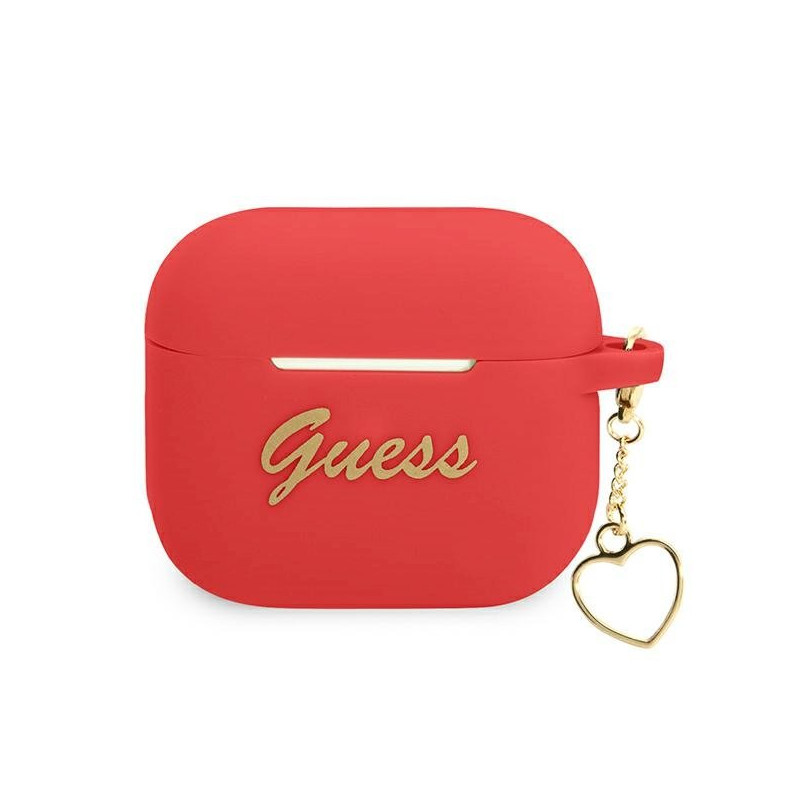 Guess GUA3LSCHSR AirPods 3 cover Silicone Charm Heart Collection / red
