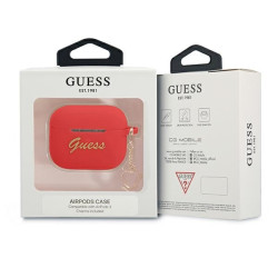 Guess GUA3LSCHSR AirPods 3 cover Silicone Charm Heart Collection / red