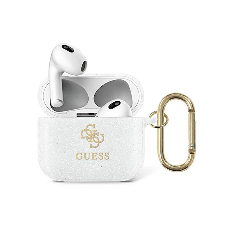 Guess GUA3UCG4GT AirPods 3 cover Transparent Glitter Collection