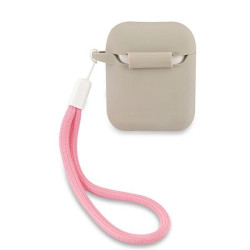 Guess GUACA2LSVSGP AirPods cover Silicone Vintage / grey pink