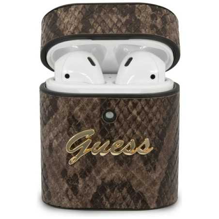 Guess GUACA2PUSNSMLBR AirPods cover Python Collection / brown