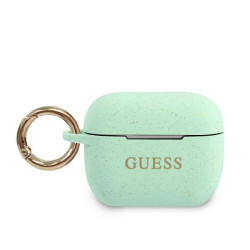 Guess GUACAPSILGLGN AirPods Pro cover Silicone Glitter / green
