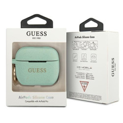 Guess GUACAPSILGLGN AirPods Pro cover Silicone Glitter / green