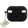 Guess GUAP2LECG4K AirPods Pro 2 (2022/2023) cover Liquid Silicone Glitter Triangle Charm / black