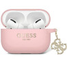 Guess GUAP2LECG4P AirPods Pro 2 (2022/2023) cover pink Liquid Silicone Glitter Triangle Charm
