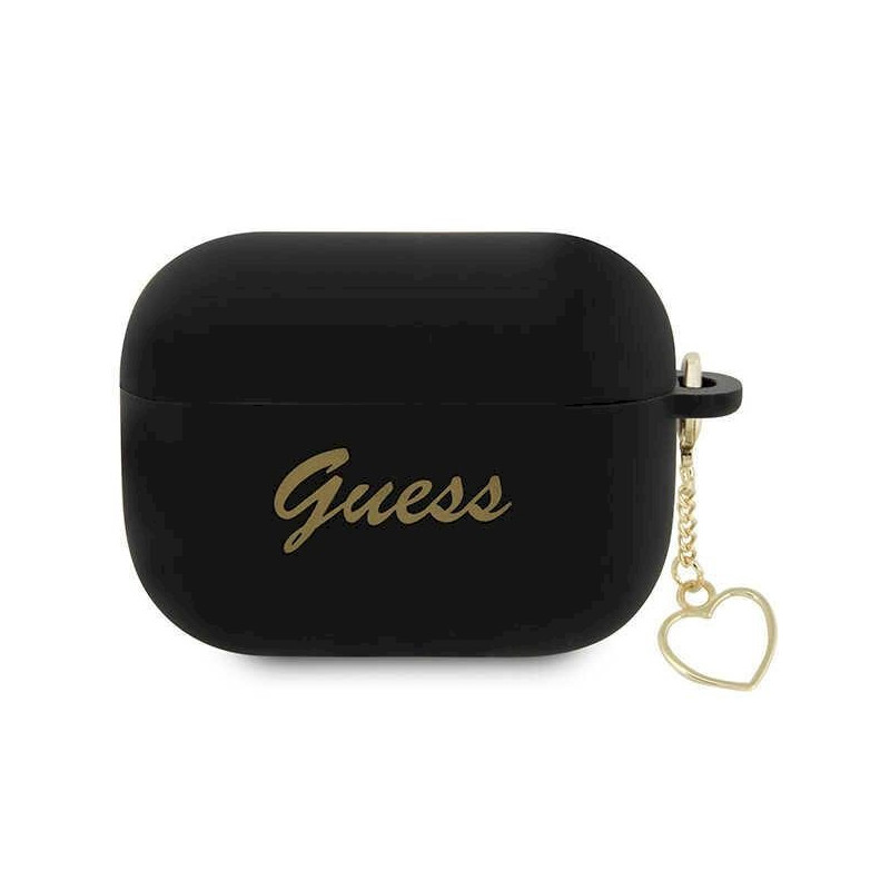 Guess GUAP2LSCHSK AirPods Pro 2 (2022/2023) Silicone Charm Heart Collection cover / black