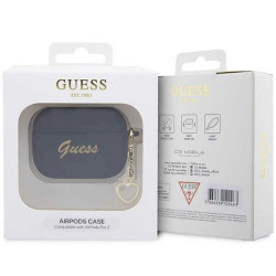 Guess GUAP2LSCHSK AirPods Pro 2 (2022/2023) Silicone Charm Heart Collection cover / black