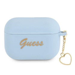 Guess GUAPLSCHSB AirPods Pro cover Silicone Charm Heart Collection / blue