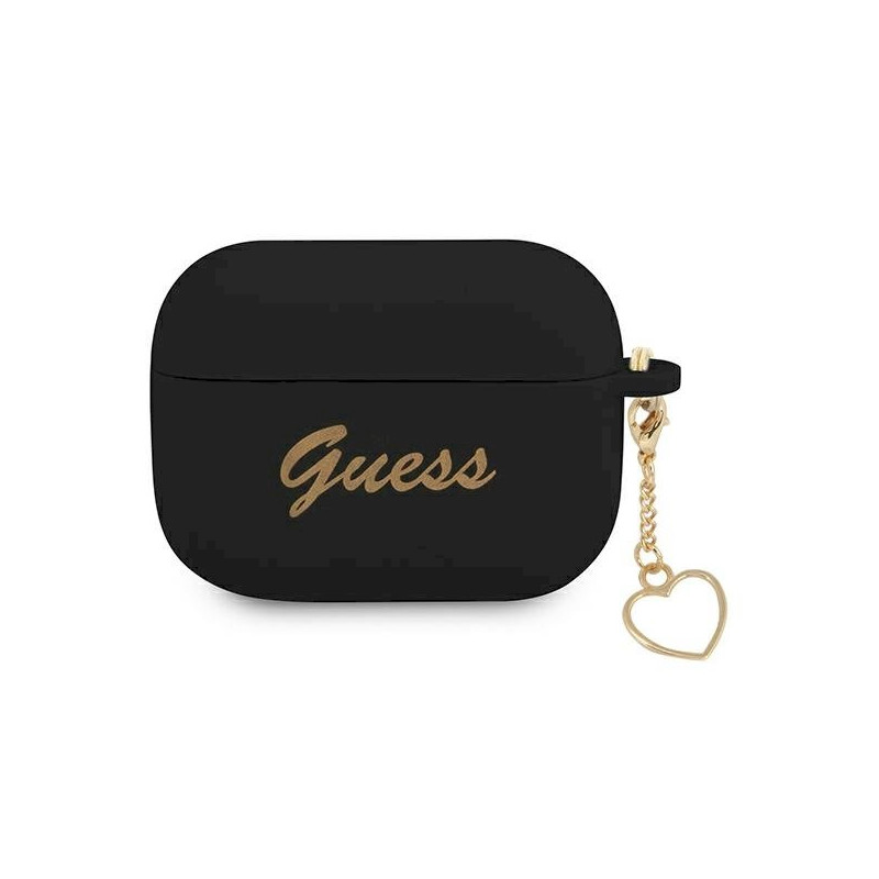 Guess GUAPLSCHSK AirPods Pro cover Silicone Charm Heart Collection / black