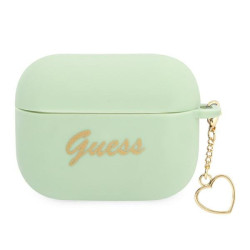 Guess GUAPLSCHSN AirPods Pro cover Silicone Charm Heart Collection / green