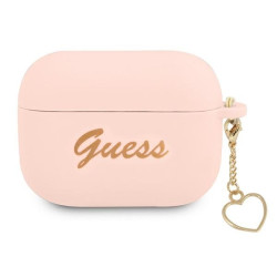 Guess GUAPLSCHSP AirPods Pro cover Silicone Charm Heart Collection / pink