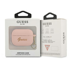 Guess GUAPLSCHSP AirPods Pro cover Silicone Charm Heart Collection / pink