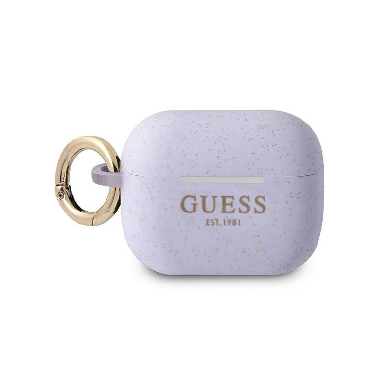 Guess GUAPSGGEU AirPods Pro cover Silicone Glitter / purple