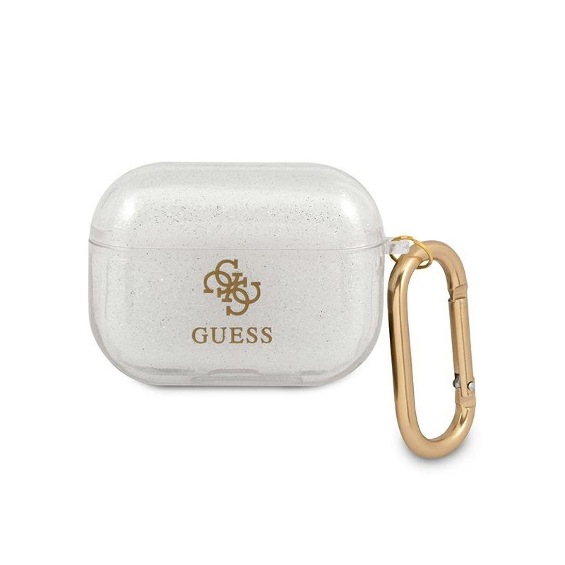 Guess GUAPUCG4GT AirPods Pro cover Transparent Glitter Collection