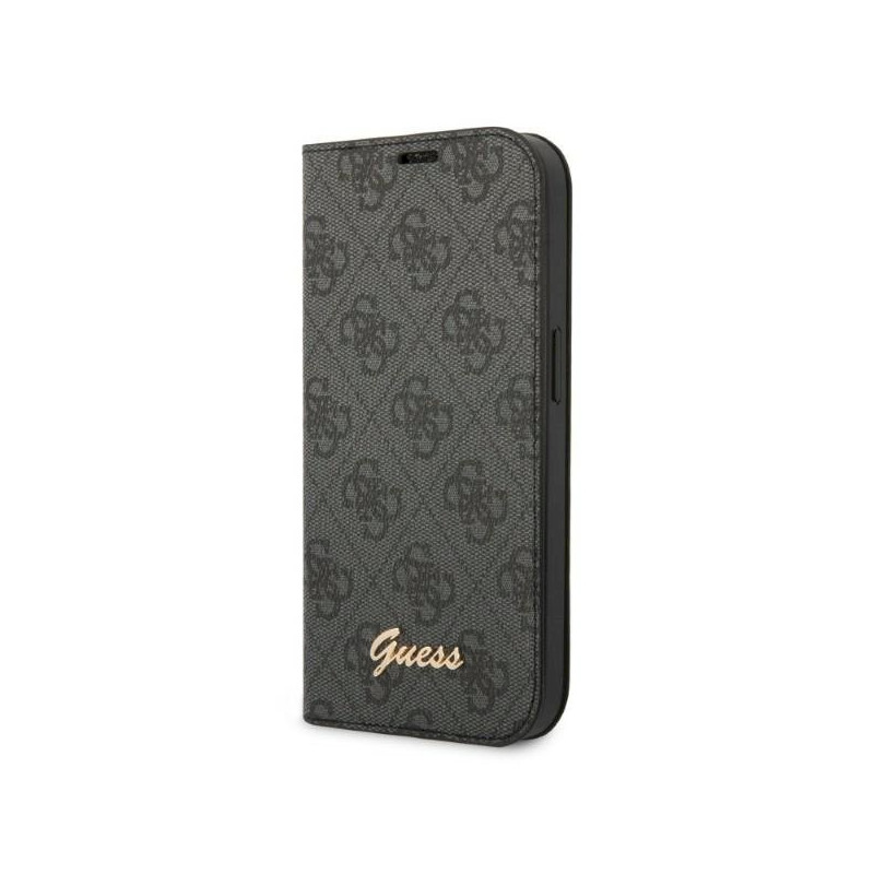Guess GUBKP14LHG4SHK iPhone 14 Pro 6,1" black book 4G Vintage Gold Logo