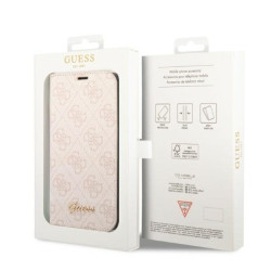 Guess GUBKP14XHG4SHP iPhone 14 Pro Max 6,7" pink book 4G Vintage Gold Logo