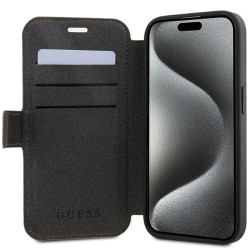 Guess GUBKP15L4GMGBR Book 4G Metal Logo for iPhone 15 Pro 6.1" / brown
