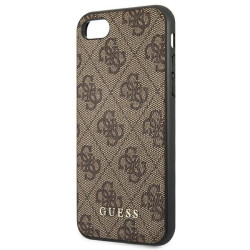 Guess GUHCI8G4GFBR Hardcase 4G Metal Gold Logo for iPhone SE 2022 / 2020 / 7 / 8 / brown
