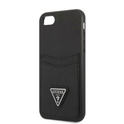 Guess GUHCI8PSATPK Saffiano Triangle Logo Hardcase for iPhone 7/8/SE 2020/SE 2022 / black