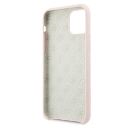 Guess GUHCN58LS4GLP Silicone 4G Tone On Tone Hard Case for iPhone 11 Pro / light pink