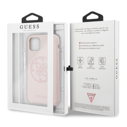 Guess GUHCN58LS4GLP Silicone 4G Tone On Tone Hard Case for iPhone 11 Pro / light pink