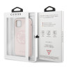 Guess GUHCN58LS4GLP Silicone 4G Tone On Tone Hard Case for iPhone 11 Pro / light pink