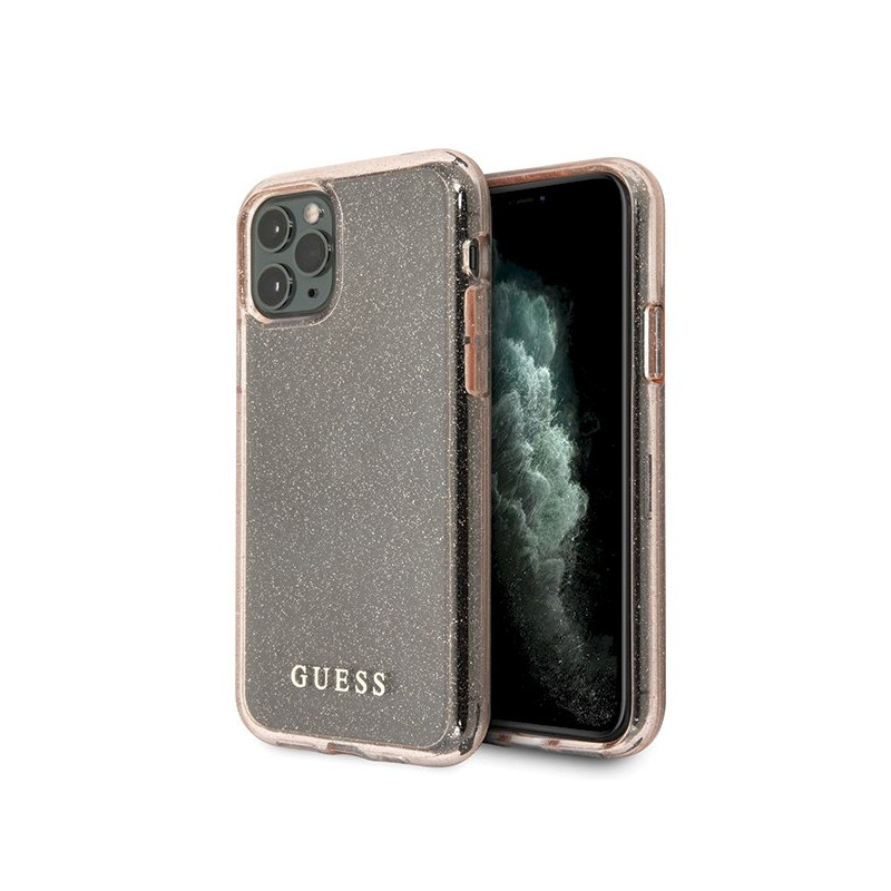 Guess GUHCN58PCGLPI iPhone 11 Pro Hard Case Glitter / pink