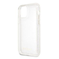 Guess GUHCN58PCGLSI Glitter Hardcase for iPhone 11 Pro / silver