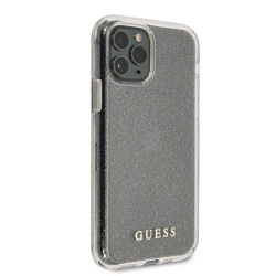 Guess GUHCN58PCGLSI Glitter Hardcase for iPhone 11 Pro / silver