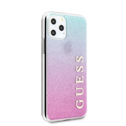 Guess GUHCN58PCUGLPBL Glitter Gradient Hard Case for iPhone 11 Pro / pink blue