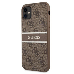 Guess GUHCN614GDBR 4G Stripe Hardcase for iPhone 11 6,1" / Xr brown