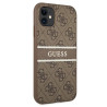 Guess GUHCN614GDBR 4G Stripe Hardcase for iPhone 11 6,1" / Xr brown