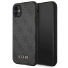 Guess GUHCN61G4GFGR Hardcase 4G Metal Gold Logo for iPhone 11 6,1" / grey
