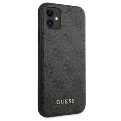 Guess GUHCN61G4GFGR Hardcase 4G Metal Gold Logo for iPhone 11 6,1" / grey