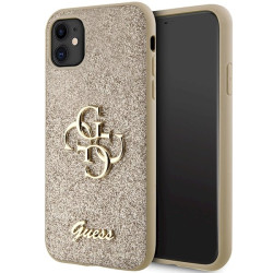 Guess GUHCN61HG4SGD Glitter Script Big 4G Hardcase for iPhone 11/Xr 6.1" / gold