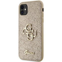 Guess GUHCN61HG4SGD Glitter Script Big 4G Hardcase for iPhone 11/Xr 6.1" / gold