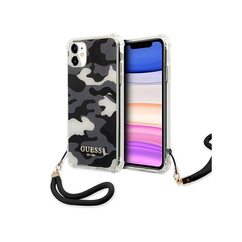 Guess GUHCN61KSARBK Camo Collection Hardcase for iPhone 11 6,1" / Xr / black
