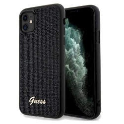 Guess GUHCN61PMSDGSK Hardcase Disco Metal Script for iPhone 11 / Xr 6.1" / black